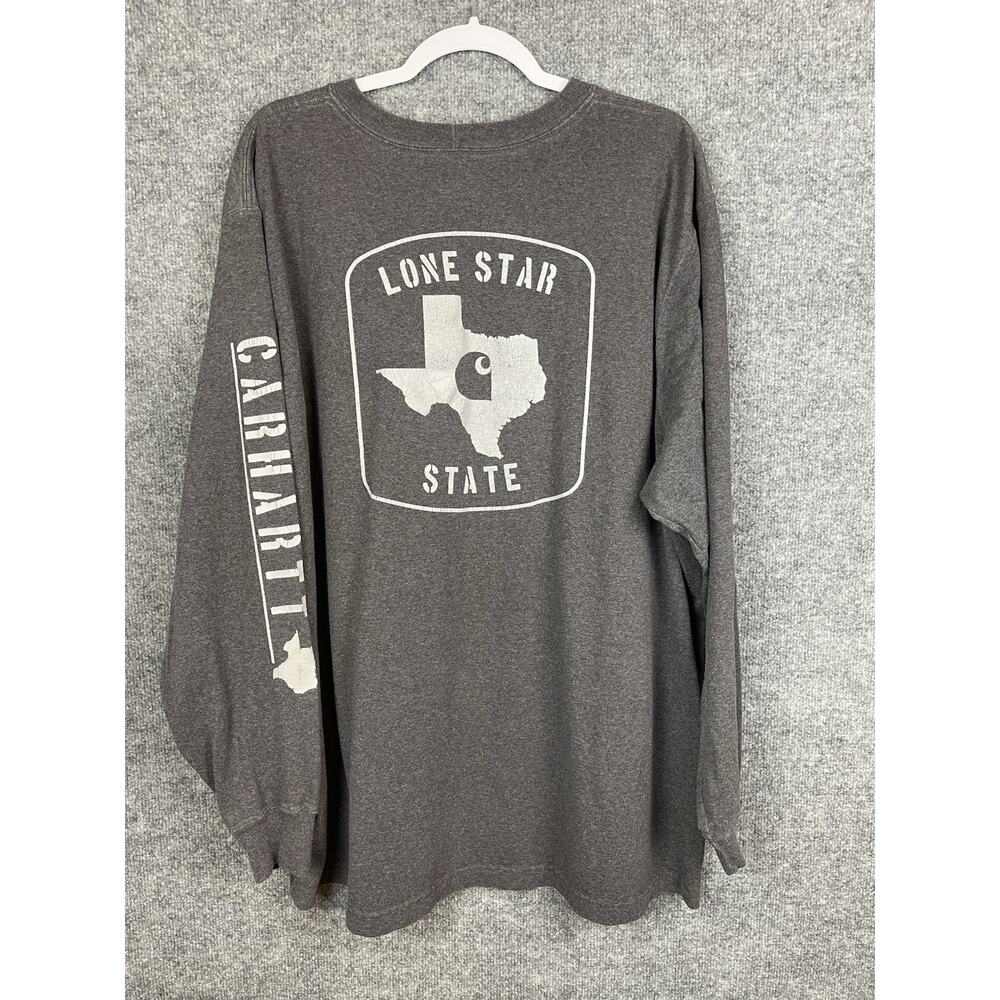 Carhartt "Lone Star State" long-sleeve t-shirt in heather gray Cotton XL - Picture 7 of 12